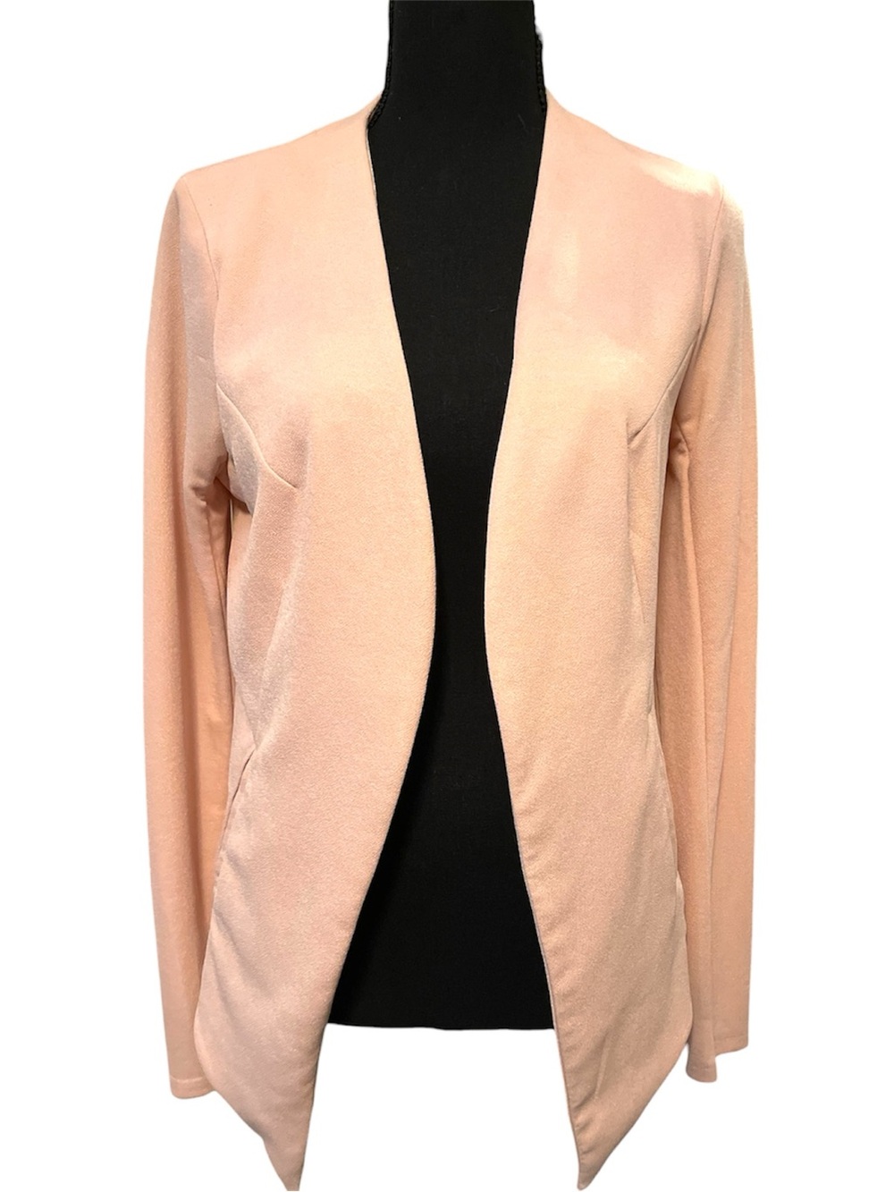 BCBGeneration Peach Satin-Look Collarless Blazer